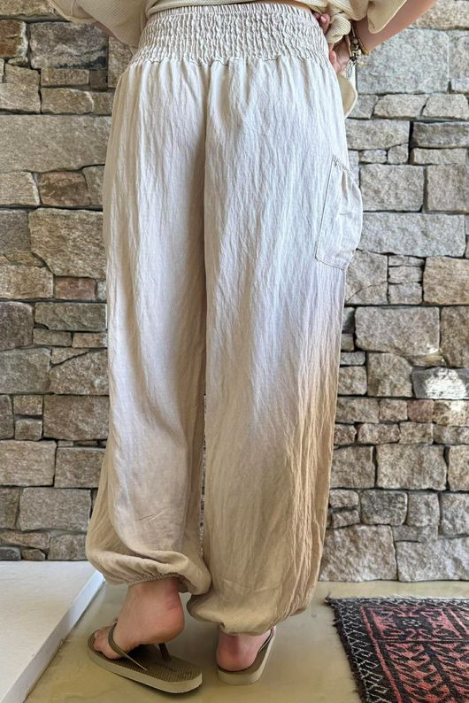 Basso Shirring Balloon Pant Stone